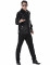 Camicia disco nera da uomo con paillettes