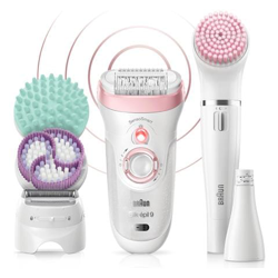 Silk-? pil 9-995 Deluxe Beauty-set Epilierer Inkl. Gesichtsb? rste Wei? - Rosa en oferta