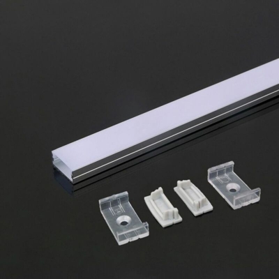 Profilo in Alluminio per Strip LED V-TAC (Max l: 21,5mm) Colore Bianco 2000 x 23,5 x 9,8mm