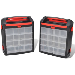 Valigia con attrezzi 2 pezzi Box strumenti Portautensili - VIDAXL en oferta