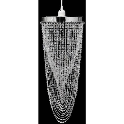 Lampadario Sospeso in Cristallo 22 x 58 cm - ASUPERMALL