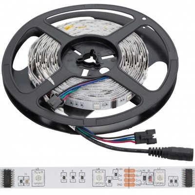 Striscia LED 150 LEDs 5M 12VDC SMD5050 Digitale RGB GR-LDT-W30DIGRGB | RGB (GR-LDT-W30DIGRGB) - GREENICE