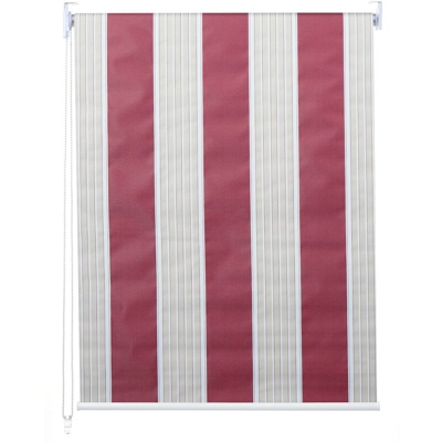 Tenda opaca avvolgibile per finestra HWC-D52 120x230cm rosso bianco beige - MENDLER