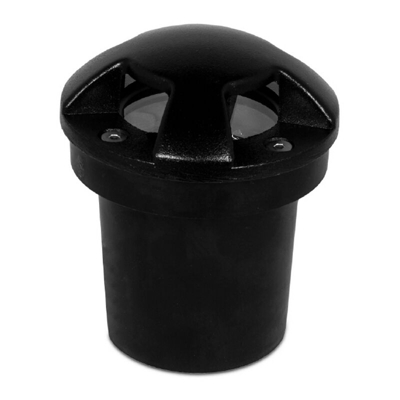 Wisdom - Segnapasso Led 5W IP65 da incasso rotondo quadrupla emissione luminosa Bianco Freddo 6000K nero