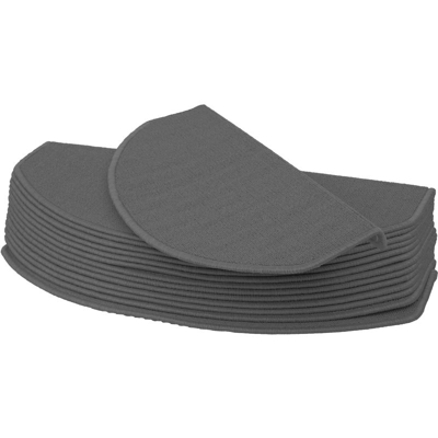 Tappetini per scale autoadesivi semicircolari HWC-G49 65x25cm grigio - MENDLER