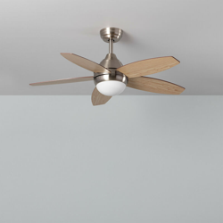 Ledkia - Ventilatore LED da soffitto Dara Nichel 60W Niquel Satinato en oferta