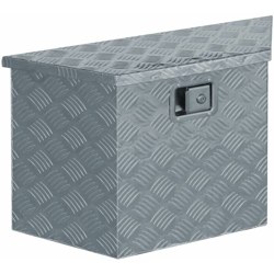 Asupermall - Cassetta in Alluminio Forma Trapezoidale 70x24x42 cm Argento en oferta