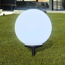 Lampione Solare a LED da Giardino Rotondo 40 cm con Picchetto - ASUPERMALL precio