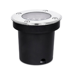 Faretto Segnapasso Led 5W IP65 da incasso rotondo Bianco Freddo 6000K argento - WISDOM en oferta