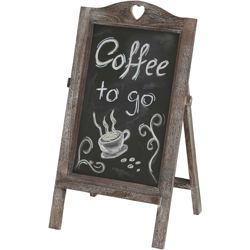 Lavagna HWC-E51 decorativa legno paulonia 33x39x66cm ~ marrone - MENDLER precio