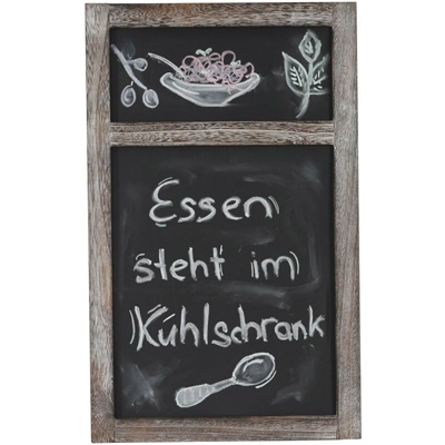 Lavagna da parete HWC-C51a decorativa legno paulonia 55x34x2cm ~ marrone - MENDLER