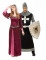 Costume coppia regina e cavaliere medievale
