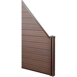 Pannello supplementare frangivento obliquo dx privacy Sarthe WPC 98cm marrone - MENDLER precio