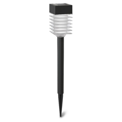 Aigostar - Lampioncino segnapassi Led Solare Pawn nero 0,8W IP44 crepuscolare da giardino con picchetto Bianco Freddo 6500K características