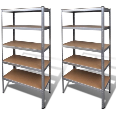 Scaffali di Stoccaggio Robusti Set 2 pz - ASUPERMALL