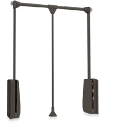 Emuca Appendiabiti saliscendi per armadio, regolabile 830-1.150 mm, Crolor moka características