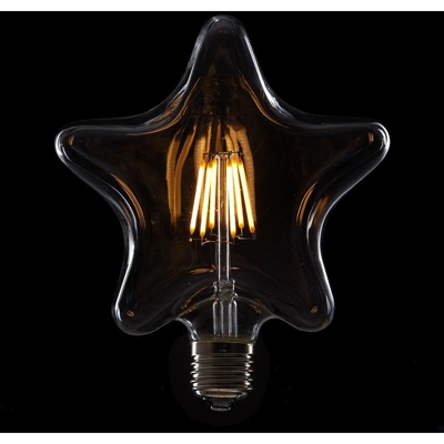 Greenice - Lampadina a LED Filamento Vintage Star E27 6W 600Lm | Bianco Caldo (WO-LF-STAR-E27-6W-WW)