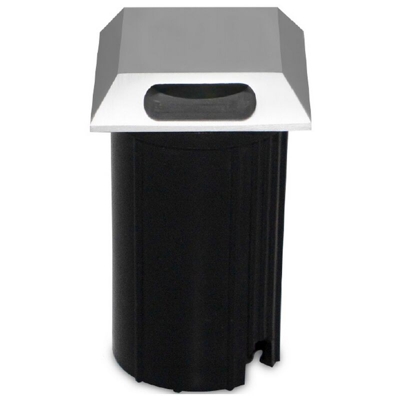 Segnapasso Led 3W IP65 da incasso quadrato doppia emissione Bianco Caldo 3000K argento - WISDOM