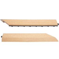 Set 2x listelli profilo per piastrelle Rhone T831 WPC 30x30cm teak destra senza ganci - MENDLER características