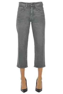 Flared leg cropped jeans