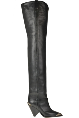 Leather over the knee boots