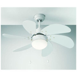 7085B Ventilatore da Soffito 6 Pale Diametro 76 cm Kit Luce Colore Bianco características