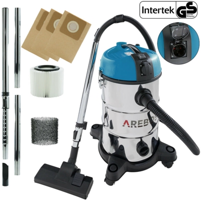 Aspirapolvere industrial Aspirator a Secco e a Umido Aspirator 2300W 30L Blu - Arebos