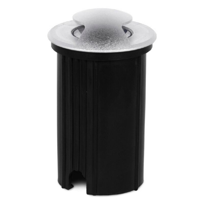 Segnapasso Led 3W IP65 da incasso rotondo doppia emissione Bianco Caldo 3000K argento - WISDOM