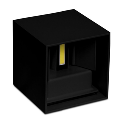 Wisdom - Applique cubo Led 6W IP65 per esterno ed interno bioemissione Bianco Neutro 4000K nero en oferta