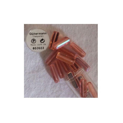 Cilindro rosa salmone perline 15 mm - GUTERMANN