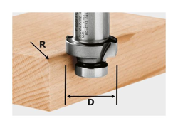 Festool Fresa a raggio concavo HW HW R5-OFK 500 características