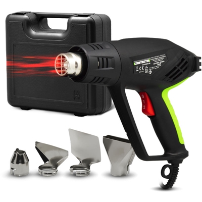 CONSTRUCTOR CHAGD2002-BM - Pistola aria calda 2000W con valigetta e accessori
