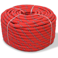 Corda Nautica in Polipropilene 8 mm 100 m Rosso - ASUPERMALL precio