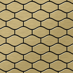 Mosaico metallo solido Titanio spazzolato Gold oro spesso 1,6 mm Karma-Ti-GB disegnato da Karim Rashid - Alloy en oferta