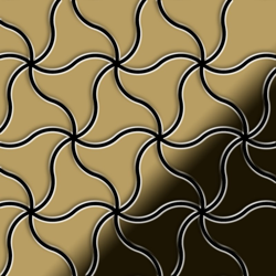 Mosaico metallo solido Titanio specchiato Gold oro spesso 1,6 mm Ninja-Ti-GM disegnato da Karim Rashid - Alloy en oferta