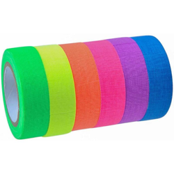 6 Rotoli nastri gaffer adesivi fluorescente UV 15mm x 5M in tessuto per decorazione - 3M precio