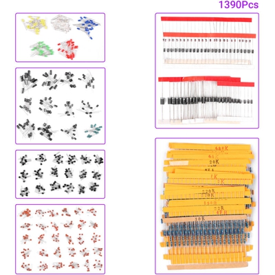 1390Pcs circuito integrato complesso elettronico componibile sacchetto del pacchetto condensatore ceramico - ASUPERMALL