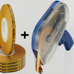 Biadesivo transfer tapes reverse (ATG system) a basso spessore 0,05mm + dispenser ATG900 Scegli sotto il packaging - 8 Rotoli: 12mm x 33M x 0,05mm + precio