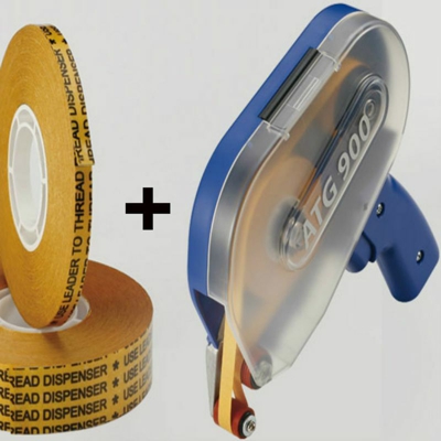 Biadesivo transfer tapes reverse (ATG system) a basso spessore 0,05mm + dispenser ATG900 Scegli sotto il packaging - 8 Rotoli: 12mm x 33M x 0,05mm +