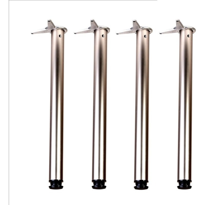 Gambe per Tavolo/Set di 4 Gambe KLOSE BESSER, "Cromate", Altezza 710 mm, Diametro 60 mm