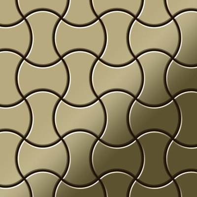Mosaico metallo solido Ottone laminato oro spesso 1,6 mm ALLOY Infinit-BM disegnato da Karim Rashid