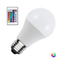 Lampadina LED RGB + W E27 10W Telecomando (CA-E27-10-RGB-W) - GREENICE en oferta