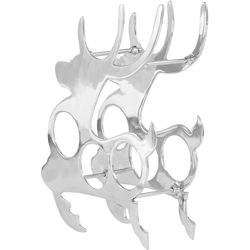 Portavini in Alluminio Massiccio 33x14x54 cm Argento - ASUPERMALL precio