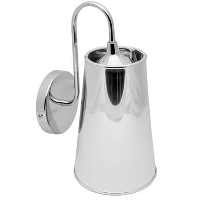 Luce A Muro "Kaia" 1xE27 Argento (Senza Lampadina) [PLMP-219023] (PLMP-219023) - GREENICE