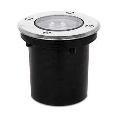 Faretto Segnapasso Led 3W IP65 da incasso rotondo Bianco Freddo 6000K argento - WISDOM