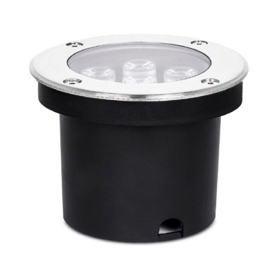 Faretto Segnapasso Led 7W IP65 da incasso rotondo Bianco Freddo 6000K argento - WISDOM