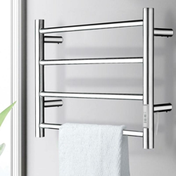 Bakaji - Scaldasalviette Termoarredo Elettrico Bagno Asciugabiancheria 4 Elementi Silver características