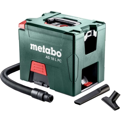 Metabo AS 18 L PC Aspiratore a batteria, 18V Li-Ion, Scatola di cartone, Senza batteria, senza caricabatteria - 602021850