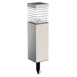 Lampioncino segnapassi Led Solare Dwarf argento 0,4W IP44 crepuscolare da giardino con picchetto Bianco Freddo 6500K - AIGOSTAR características