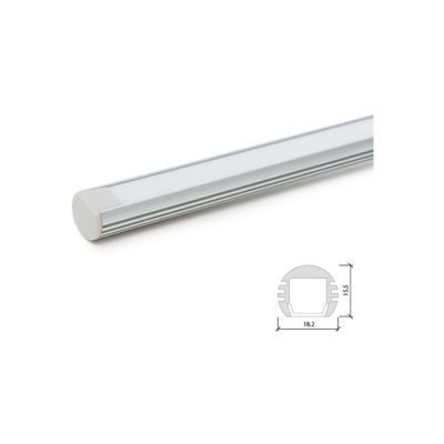 Profilo Alluminio Per Striscia Led Sospeso - Diffusore Latteo SU-A1818 x 2M (SU-A1818) - GREENICE